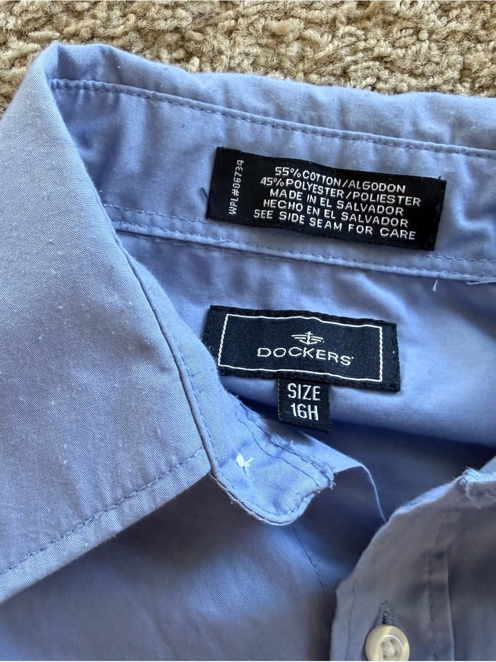๐3/$25๐ Dockers Light Blue Long-Sleeve Button Shirt - Picture 2 of 2